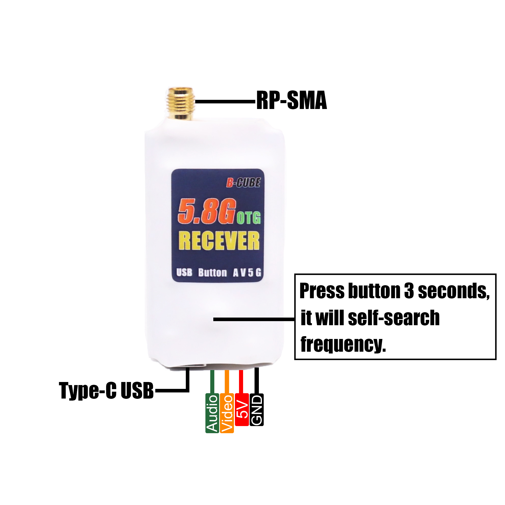 Foxeer Reaper Extreme 2.5W Vtx - B-CUBE VTX OTG Receiver 5.8G 150CH